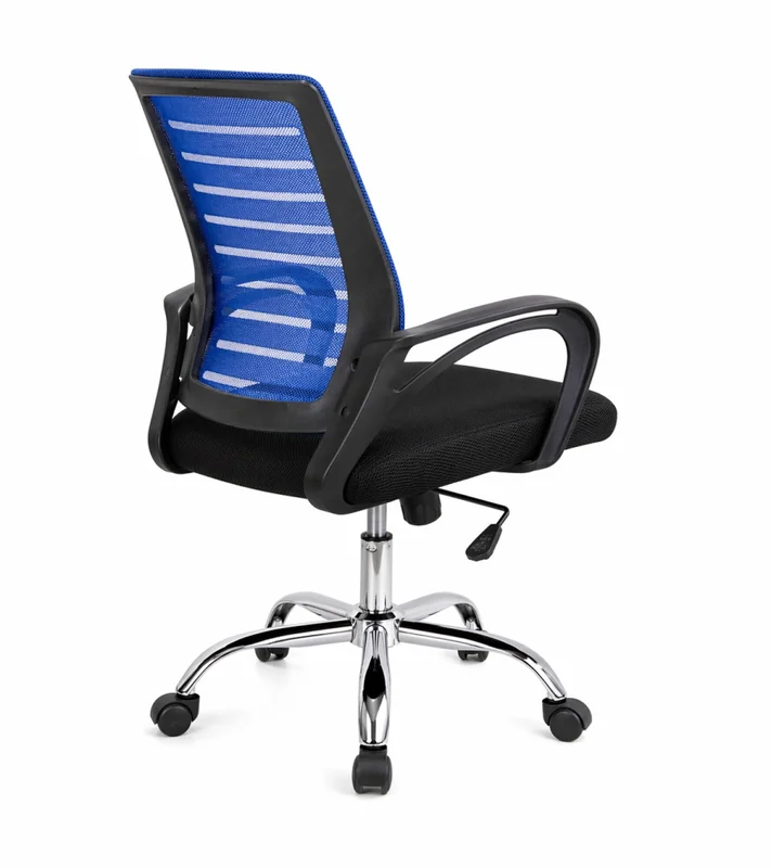 SILLA DE ESCRITORIO RESPALDO MESH AZUL MC025B en Azul - Escritorios y sillas de escritorio, Uruguay | Alfa Ventas, vista 3