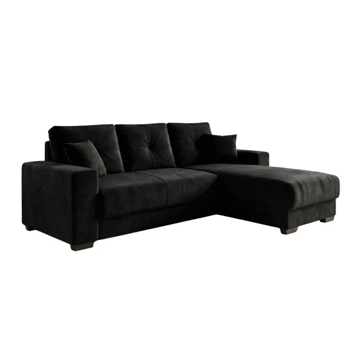 Sillón 3 cuerpos con Chaise Izquierdo - Toronto - Negro en Negro - Sillones y sofás, Uruguay | Ecowood, vista 2