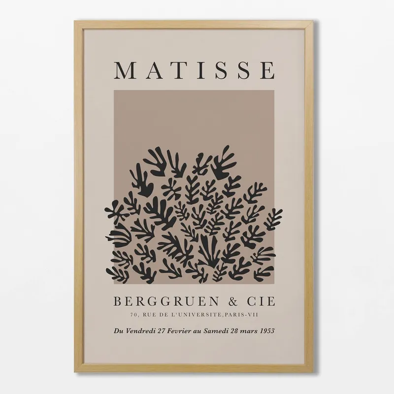 Matisse - Black & beige N.02 en Beige - Láminas, Uruguay | La Cuadrería