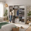 Armario Ropero Placard de 6 Puertas Línea Plus con 2 Cajones y Perchero Horizontal - MDP - Blanco en Blanco - Roperos y placares, Uruguay | Mulata, vista 3 de 8
