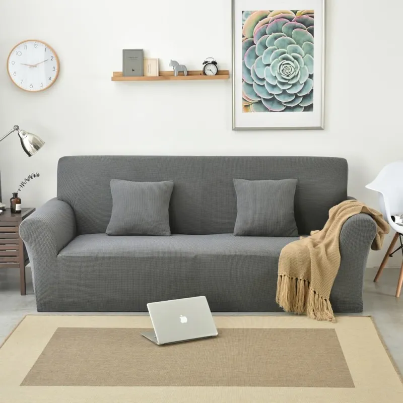 Funda sillón 5 cuerpos lisa - gris en Gris - Textiles, Uruguay | Buho Store