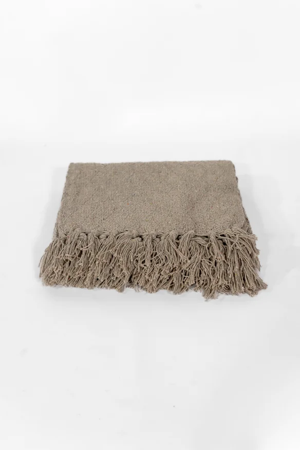 Manta Roma - Taupe / Mink / Vison en Beige - Textiles, Uruguay | Indian, vista 2