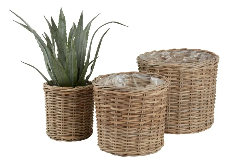Maceta SANSEBIE Ø40/33/25 kubu nat en Madera natural - Muebles para el exterior, Uruguay | JYSK