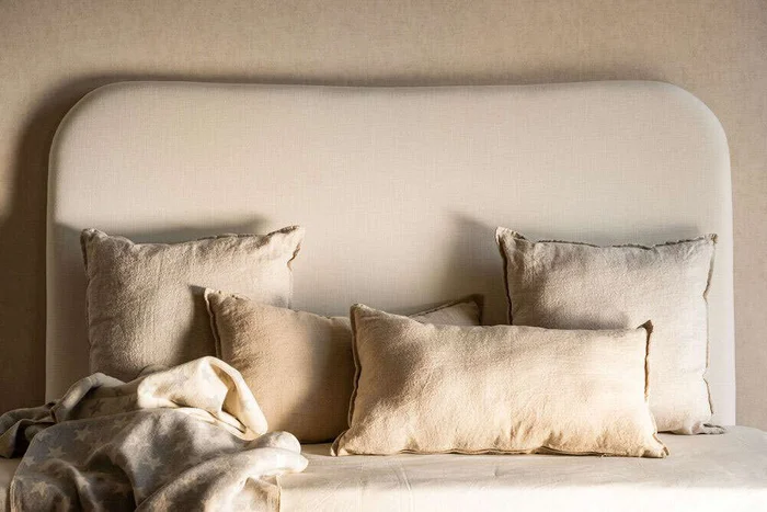 RESPALDO ORGANIC - CURVO - LINO ANTIMANCHAS en Blanco - Respaldos de cama, Uruguay | La Iberica, vista 5