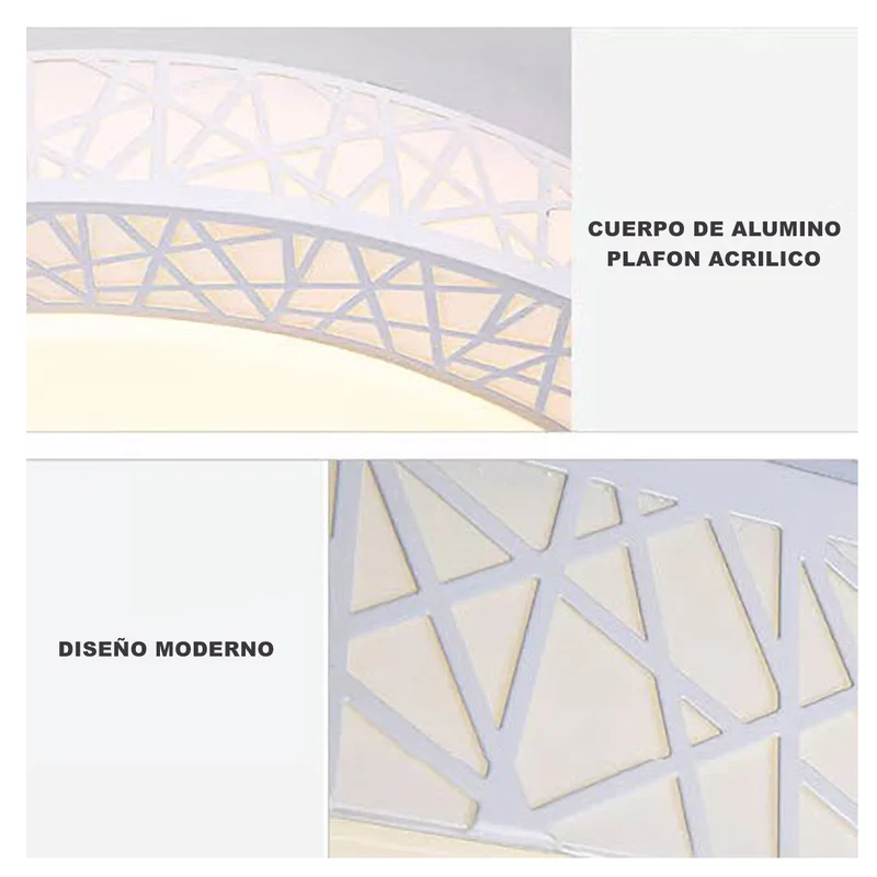 Luminaria plafón techo full led nórdico metálico 37W en Blanco - Lámparas colgantes, Uruguay | Decotech, vista 5