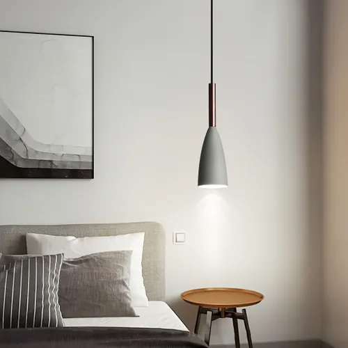 Luminaria de techo colgante fino nórdica Gris en Gris - Lámparas colgantes, Uruguay | Decotech
