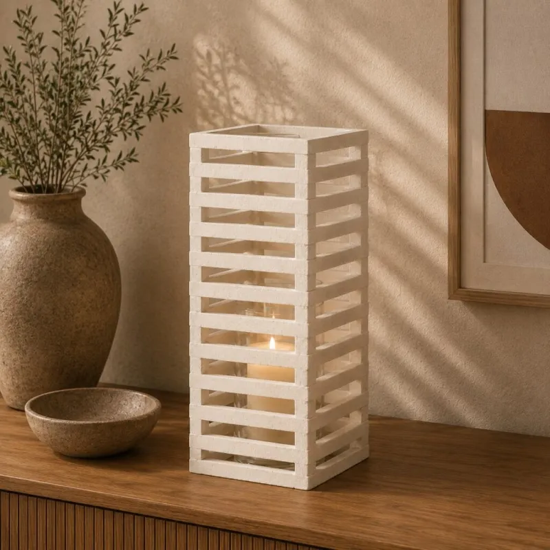 Candelabro Huracán Vela en Blanco - Decoración, Uruguay | Aihaus