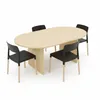Juego de Comedor Mesa Arco crudo 160 + 4 silla belloch negra - Sillas, Uruguay | Berna home, vista 1 de 6