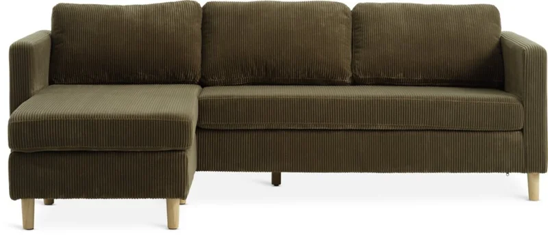 Sofá FALSLEV chaise longue verde oliva en Verde - Sillones y sofás, Uruguay | JYSK, vista 3