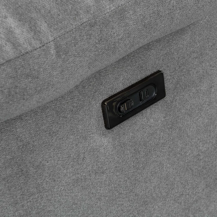 Recliner Eléctrico Tela Gris Marsella Ii en Gris - Sillones y sofás, Uruguay | Divino, vista 7