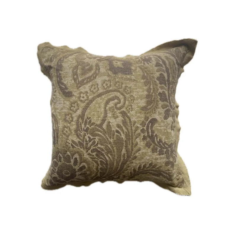 Almohadón Marrón Yute Y Algodón Artemisa en Marrón - Textiles, Uruguay | Divino