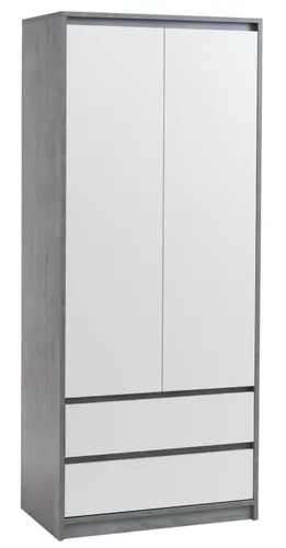 Armario BILLUND 80x193 blanco/hormigón en Blanco/gris - Roperos y placares, Uruguay | JYSK