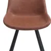 Silla de comedor HYGUM giratoria polipiel cognac/negro en Marrón - Sillas, Uruguay | JYSK, vista 2 de 5