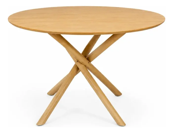 Mesa de comedor Redonda Rubi Madera Maciza en Madera natural - Mesas de comedor, Uruguay | Nario Hogar, vista 2