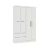 Ropero 4 Puertas en MDP - Viena - Blanco en Blanco - Roperos y placares, Uruguay | Rústico Hogar, vista 1 de 4