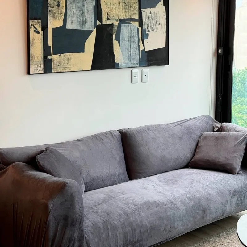 Funda de almohadón Velvet - gris en Gris - Textiles, Uruguay | Buho Store