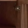Aparador Beyla 4 puertas de chapa y madera maciza de fresno con acabado tono nogal 180 x 71,5 cm en Marrón - Aparadores y recibidores, Uruguay | Kavehome, vista 5 de 8