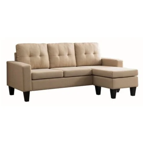 Sillon 3 cuerpos con chaise Herbie - Beige en Beige - Sillones y sofás, Uruguay | La Cueva Muebles, vista 8