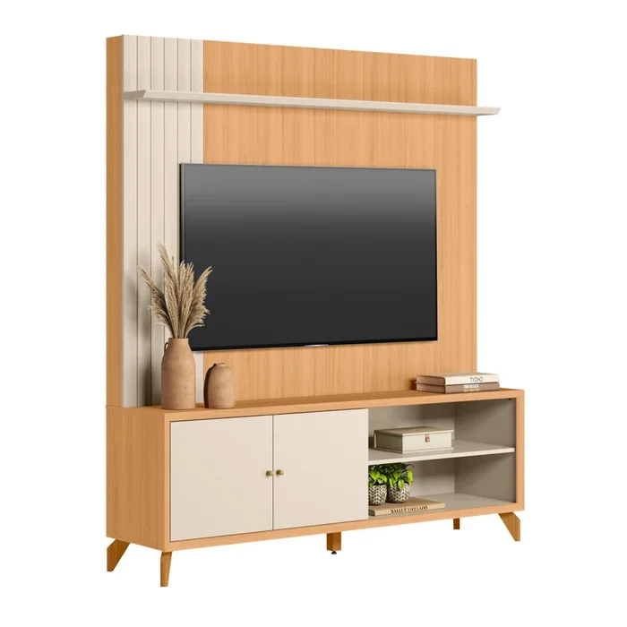 Modular para Tv Valencia - Línea Haus en Madera natural - Muebles para TV, Uruguay | Ecowood, vista 3