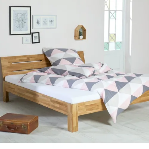 Estructura cama OLSKER 140x190 roble claro - Dormitorio, Uruguay | JYSK