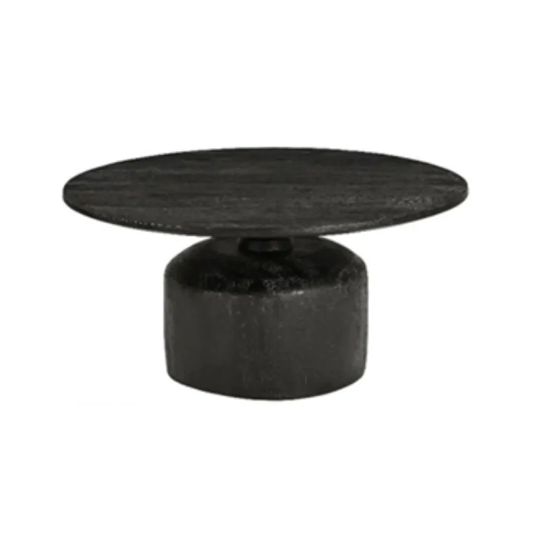 MESA LIVING JULIETA CIRCULAR MADERA NEGRA en Negro - Mesas de living, Uruguay | Masinfinito Casa