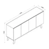 Aparador 4P 160CM - Linea Ares (PRODUCTO ARMADO) - Aparadores y recibidores, Uruguay | Balton, vista 4 de 5
