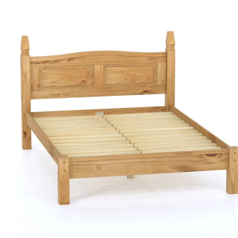Cama 2 plazas línea Naturale - Blanco/ Nogal en Multicolor - Dormitorio, Uruguay | La Cueva Muebles