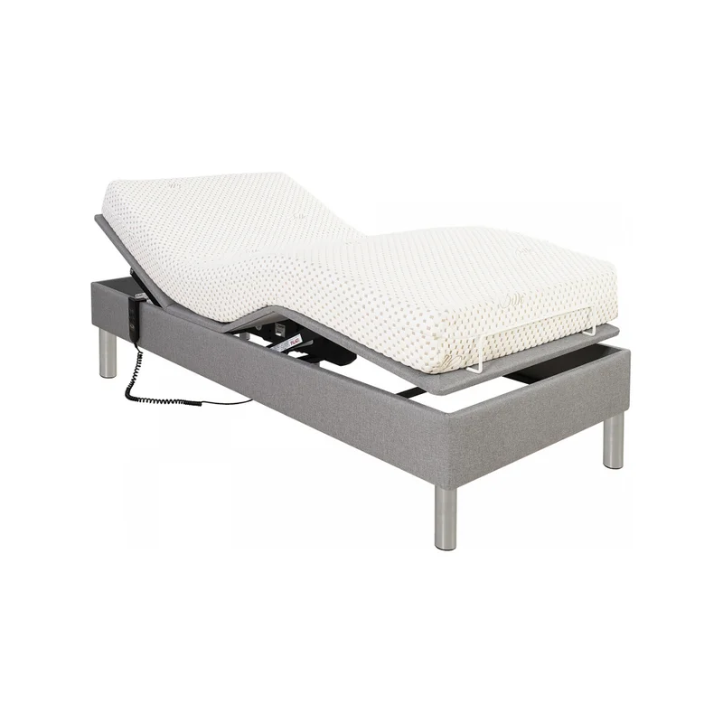 Cama Articulada 1 Plaza Mdf-y-tela Gris Ajustable Life en Gris - Dormitorio, Uruguay | Divino, vista 7