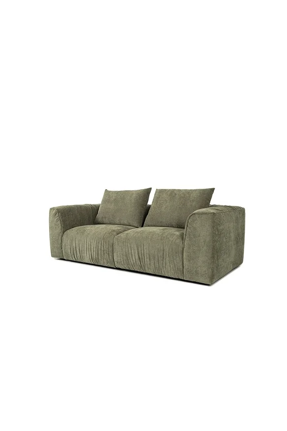 SOFA CORSO 236X105X80CM (2PIEZAS 118CM) TELA VERDE - Sillones y sofás, Uruguay | Vinibel, vista 2