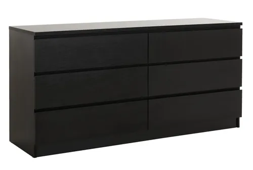 Cómoda LIMFJORDEN 3+3 cajones negro en Negro - Cómodas, Uruguay | JYSK