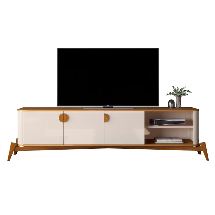 Rack 180CM - Linea Buriti 100% MDF en Blanco - Muebles para TV, Uruguay | Balton, vista 4