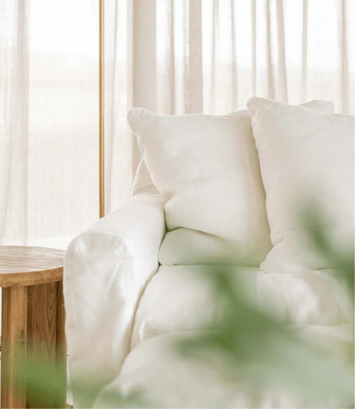 SOFA BISCARROSSE LOVESEAT 130 BLANCO en Blanco - Sillones y sofás, Uruguay | Masinfinito Casa, vista 2