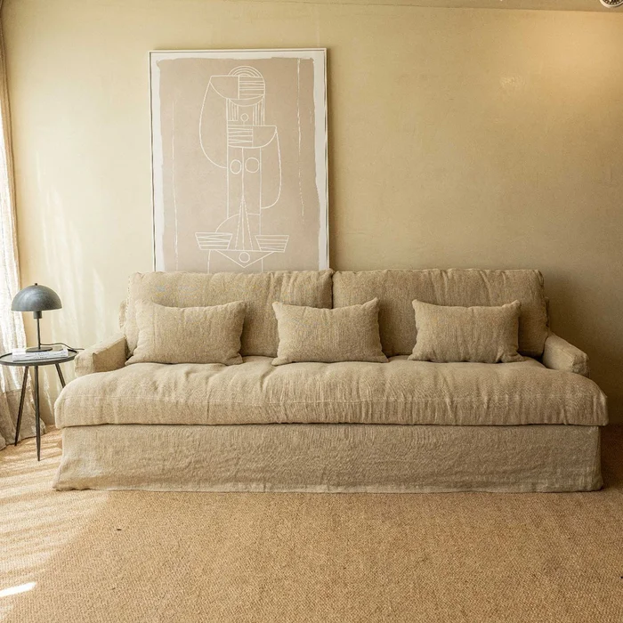Sillón Cecile 240 lino sand en Beige - Sillones y sofás, Uruguay | De Arcos, vista 2