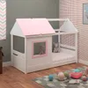 Cama Casita 1 Plaza - Tota B137 - Blanco/Rosa en Multicolor - Dormitorio, Uruguay | Rústico Hogar, vista 2 de 4