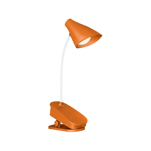 Lámpara de Lectura con Pinza Flexible en Colores Modernos a Pila en Naranja - Lámparas de mesa, Uruguay | Bascuhouse