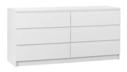 Cómoda LIMFJORDEN 3+3 cajones blanco en Blanco - Cómodas, Uruguay | JYSK