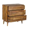 Comoda 3 Cajones Madera-de-mango Marron Parker en Marrón - Cómodas, Uruguay | Divino, vista 3 de 5
