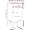 Cajonera 4 C Mel/gris Linea Nordica en Madera Maciza - Cómodas, Uruguay | Que Sal Muebleria, vista 6 de 16