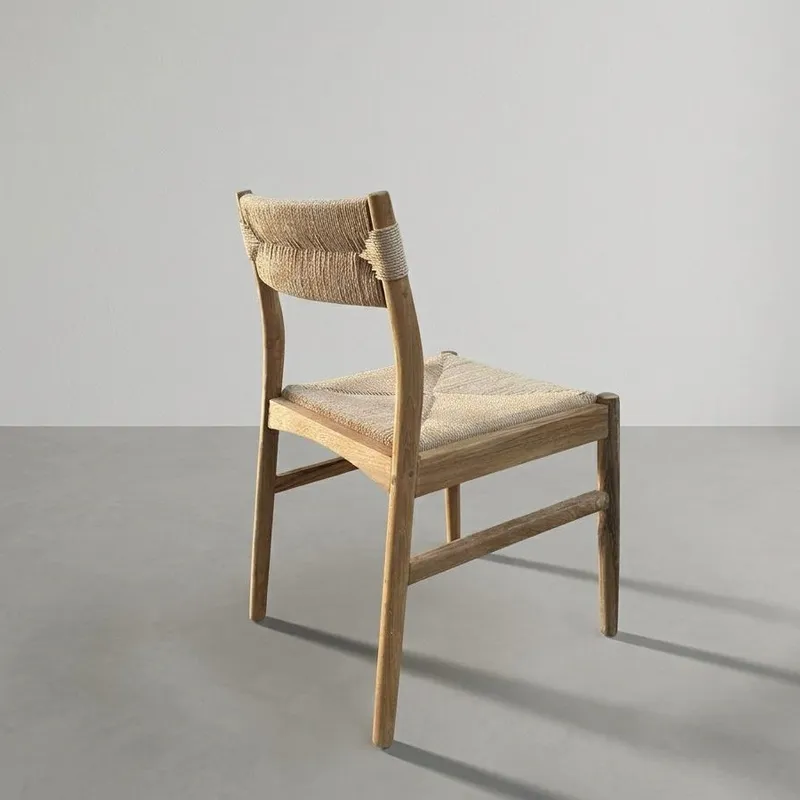 Silla en madera teca y fibra en Madera natural - Sillas, Uruguay | Entrecasa
