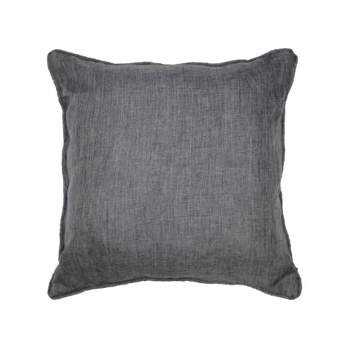Almohadón C/ribete Algodon Gris Ank Grafito en Gris - Textiles, Uruguay | Divino
