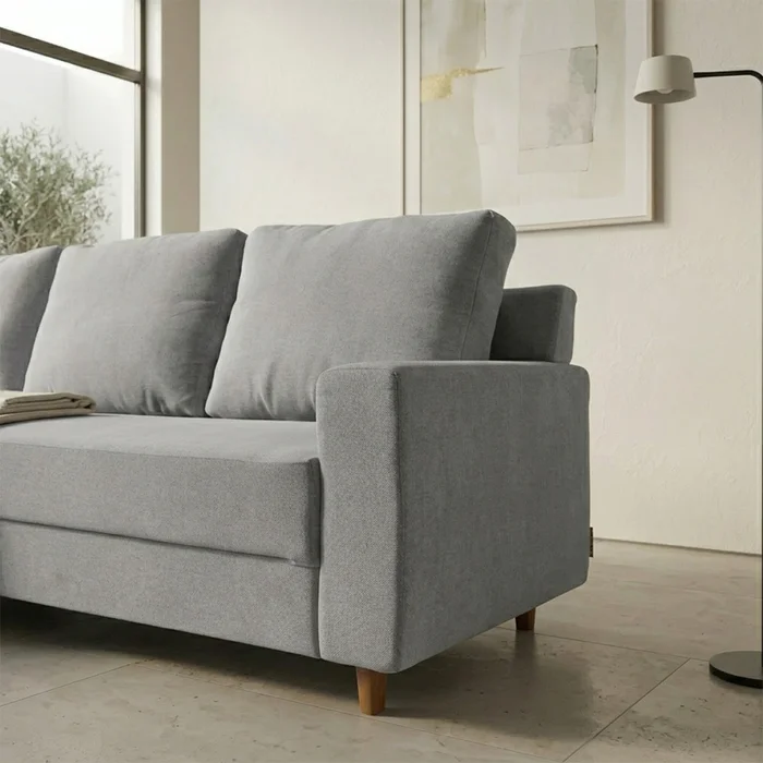 Rinconera Lucci - Tela Microfibra - Chaise izquierdo - Berlin 05 (Ceniza) en Gris - Sillones y sofás, Uruguay | Nyr, vista 5