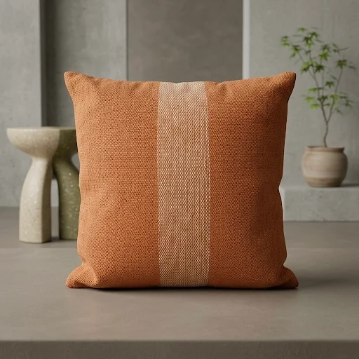 Almohadón Algodón Ladrillo cuadrado en Terracota - Textiles, Uruguay | Indrana, vista 5