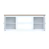 Rack 2 Puertas Línea Naturale 170 cm - Blanco/Roble en Multicolor - Muebles para TV, Uruguay | La Cueva Muebles, vista 3 de 4