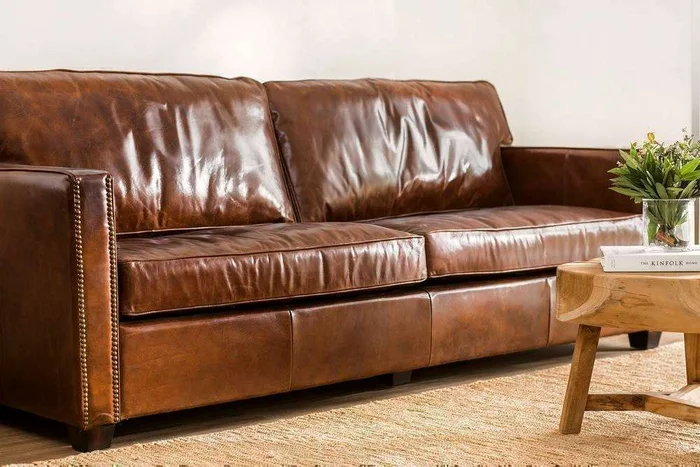 SILLON CUERO ITALIANO - 3 CUERPOS en Marrón - Sillones y sofás, Uruguay | La Iberica