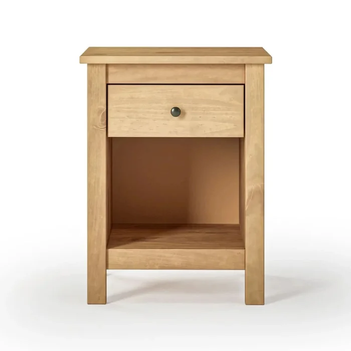 Mesa de Luz 1 Cajón 1 Nicho - Línea Maden - Marrón en Madera natural - Mesas de luz, Uruguay | Ecowood, vista 4