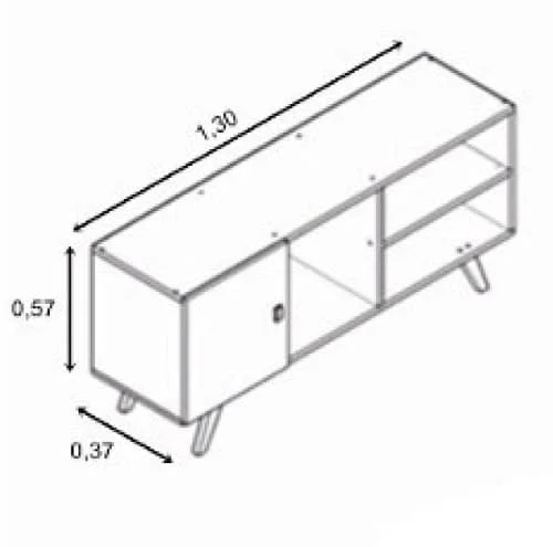 Rack para TV Línea Retro RT3014 - Muebles para TV, Uruguay | Lais Muebles, vista 2