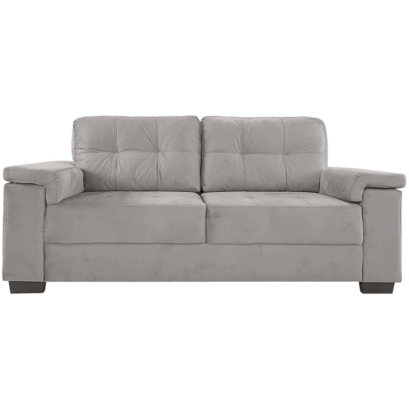 Sillón 3 Cuerpos Tela Gris Luares en Gris - Sillones y sofás, Uruguay | Divino, vista 3