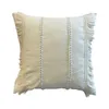 ALMOHADON TRENZAS Y FLECOS 45x45CM CREMA en Off-white - Textiles, Uruguay | Decohogar, vista 2 de 3