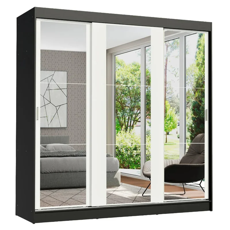 Ropero Placard Matrimonial Reno 180CM Pareja con 3 Espejos 3 Puertas C en Marrón - Roperos y placares, Uruguay | Balton, vista 13