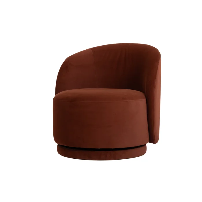 Butaca Giratoria 1 Cuerpo Tela Rojo Umi Bordeaux en Rojo - Sillones y sofás, Uruguay | Divino, vista 3